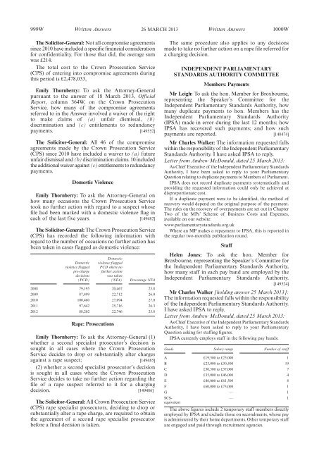 PARLIAMENTARY DEBATES - United Kingdom Parliament