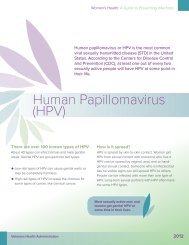 Women's Health: A Guide to Preventing Infections, HPV - Public Health
