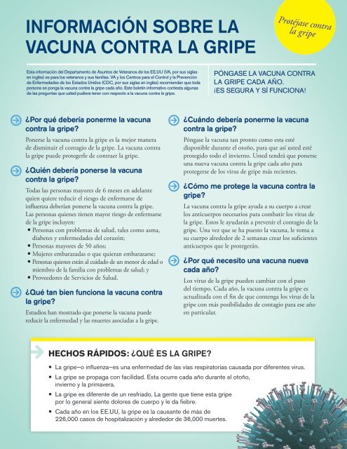 InformaciÃ³n Sobre La Vacuna Contra La Gripe - Public Health - US ...