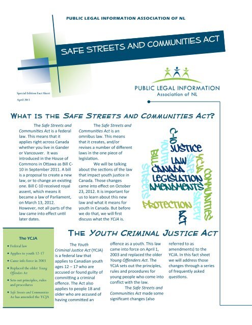 the youth criminal justice act - Public Legal Information Â» Association ...