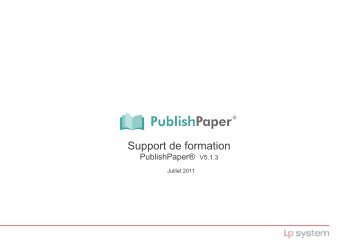 Support de formation (version 5.1.3) - PublishPaper