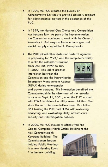 The PUC's History - Pennsylvania Public Utility Commission