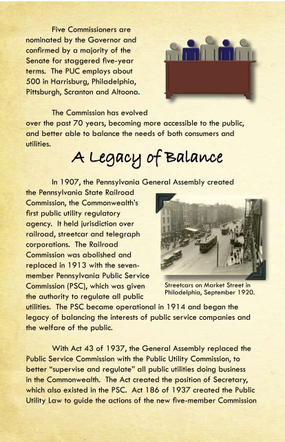 The PUC's History - Pennsylvania Public Utility Commission