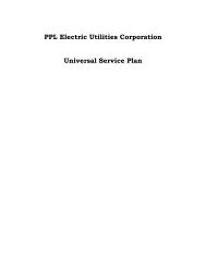 PPL Electric Utilities Corporation Universal Service Plan