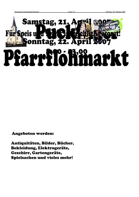 Gemeindenachrichten 3/2007 (0 bytes) - Gemeinde Pucking