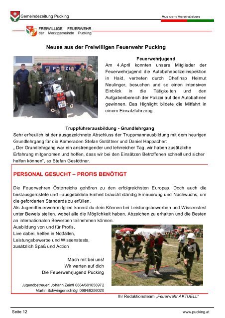 Gemeindezeitung Mai Ausgabe (1,23 MB) - Gemeinde Pucking