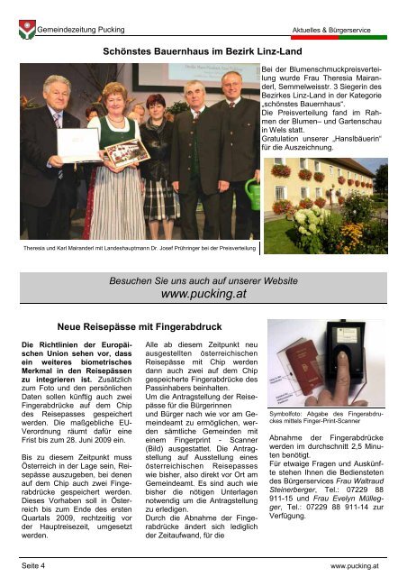 Gemeindezeitung Mai Ausgabe (1,23 MB) - Gemeinde Pucking