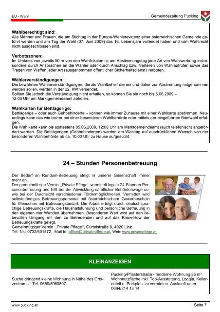 Gemeindezeitung Mai Ausgabe (1,23 MB) - Gemeinde Pucking