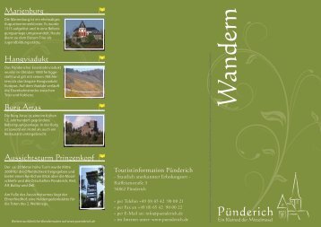 Flyer Wandern - Gemeinde PÃ¼nderich an der Mosel