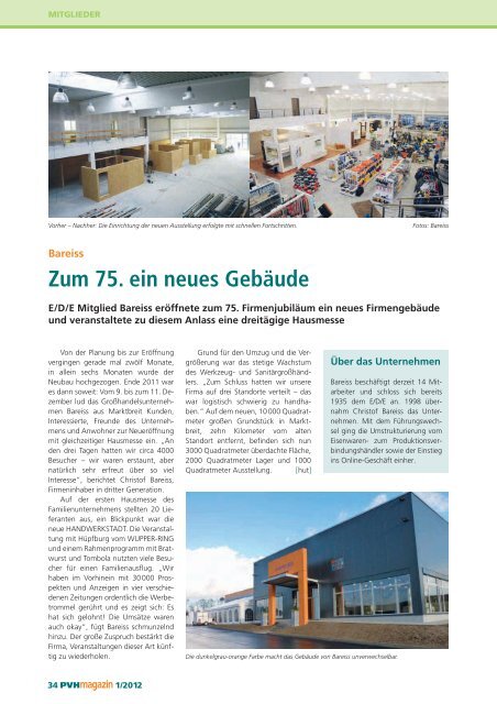 Ausgabe 1 / 2012 - E/D/E Einkaufsbüro Deutscher Eisenhändler ...