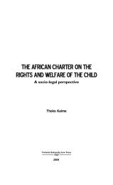 THE AFRICAN CHARTER ON THE RIGHTS AND WELFARE ... - PULP