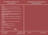 University of Botswana Law Journal - PULP