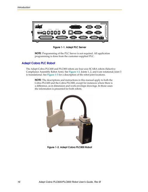Download Adept Cobra PLC600 User's Guide - pulsar.com.tr