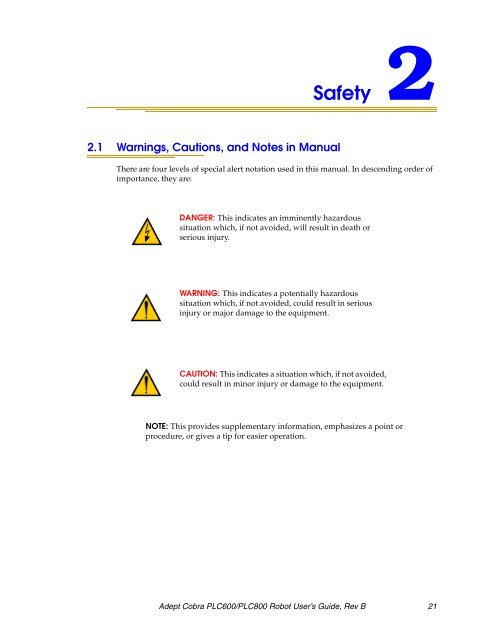 Download Adept Cobra PLC600 User's Guide - pulsar.com.tr