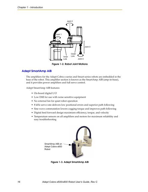 Adept Cobra s600/s800 Robot User's Guide - pulsar.com.tr