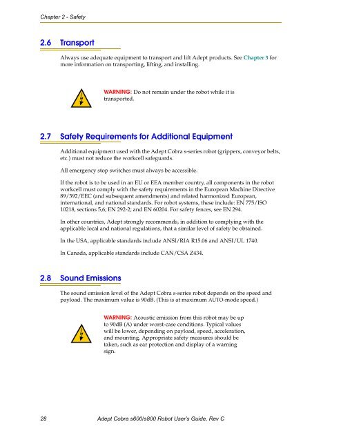 Adept Cobra s600/s800 Robot User's Guide - pulsar.com.tr