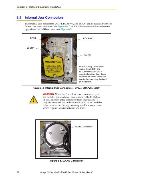 Adept Cobra s600/s800 Robot User's Guide - pulsar.com.tr