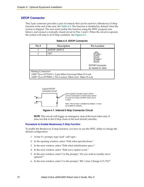 Adept Cobra s600/s800 Robot User's Guide - pulsar.com.tr