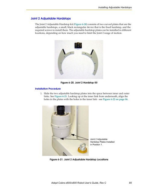 Adept Cobra s600/s800 Robot User's Guide - pulsar.com.tr