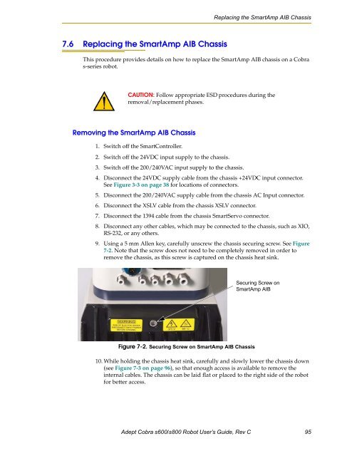 Adept Cobra s600/s800 Robot User's Guide - pulsar.com.tr