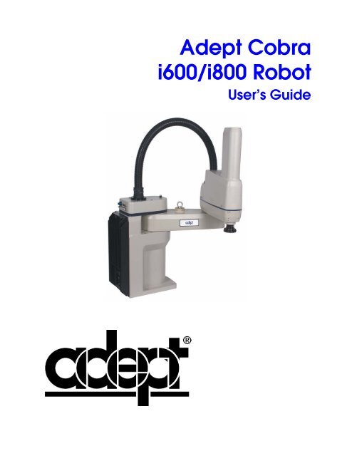 Download Adept Cobra i600 User's Guide - pulsar.com.tr