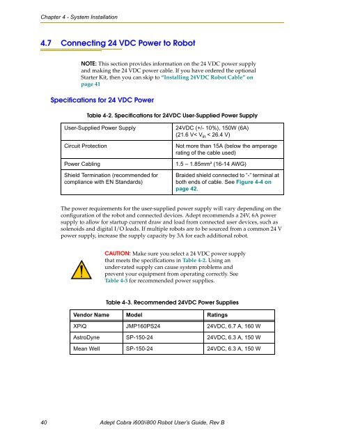 Download Adept Cobra i600 User's Guide - pulsar.com.tr