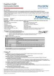 PulsioFlex & ProAQT Communication Directive - PULSION Medical ...