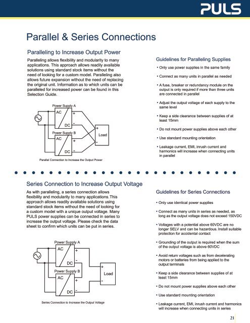 PRODUCT SELECTION & PRICING GUIDE