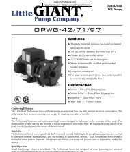 Little Giant Pump OPWG-97 Pumps - PumpAgents.com