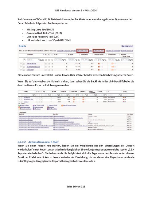 Link Research Tools Handbuch