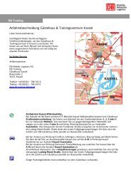 Anfahrtsskizze Gästehaus Kassel - DB Training