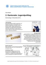 Fact Sheet - Zuger Fachstelle punkto Jugend und Kind