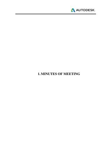 1. MINUTES OF MEETING