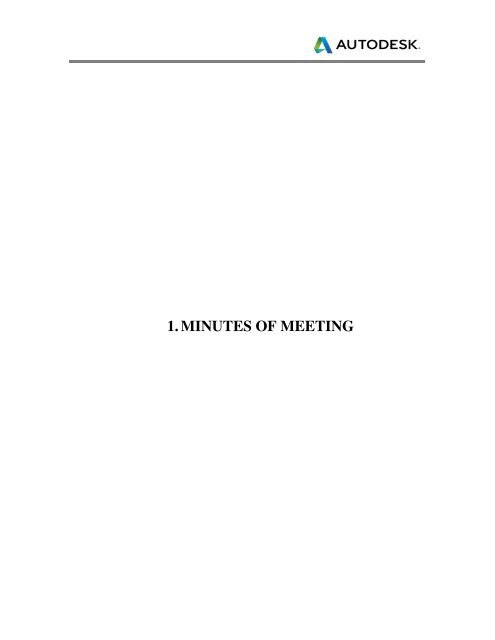 1. MINUTES OF MEETING