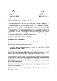 MERCOSUR/SGT NÂº 3/ GTT/ACTA NÂº 02/07 ... - Punto Focal