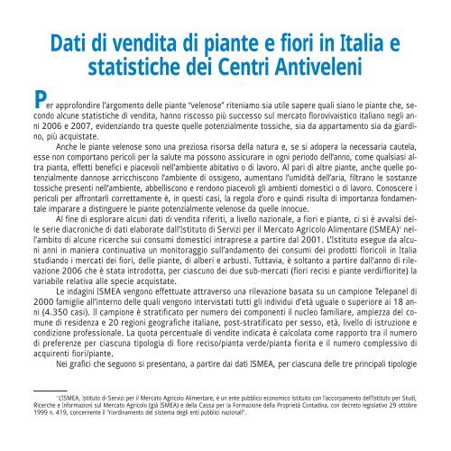 Le piante degli orti e dei giardini: prevenzione del rischio - Ispesl