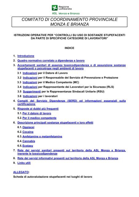 istruzioni  operative