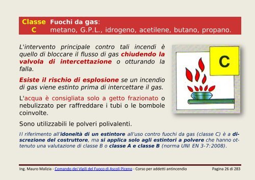 Slide corso antincendio.parte1 - Corpo Nazionale dei Vigili del Fuoco