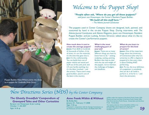 Volunteers - Center for Puppetry Arts