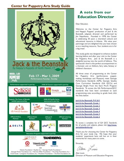 Jack & the Beanstalk - Center for Puppetry Arts