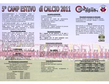 CAMP ESTIVO - AS Cittadella