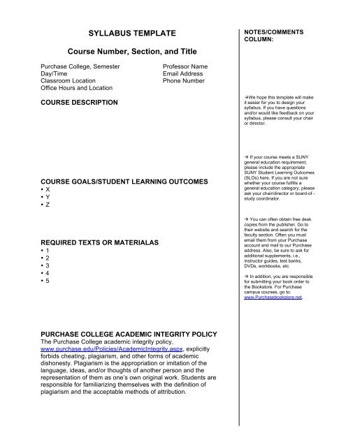 Course Syllabus Template