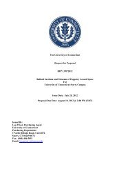 The University of Connecticut Request for Proposal RFP LP072012 ...