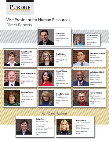 Vice President for Human Resources Direct ... - Purdue University