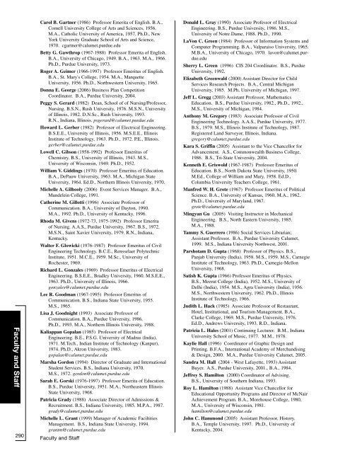 ACADEMIC CATALOG - Purdue University Calumet