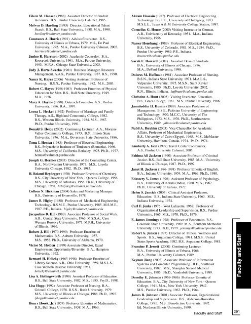 ACADEMIC CATALOG - Purdue University Calumet