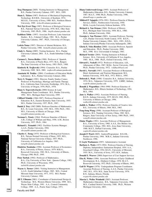 ACADEMIC CATALOG - Purdue University Calumet