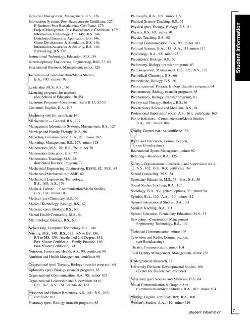 ACADEMIC CATALOG - Purdue University Calumet