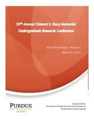 Volume I - Purdue University Calumet