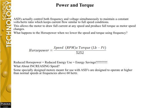Variable Frequency Drive - Purdue University Calumet